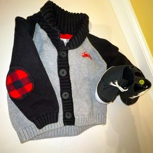 3-6 months boys sweater and shoes